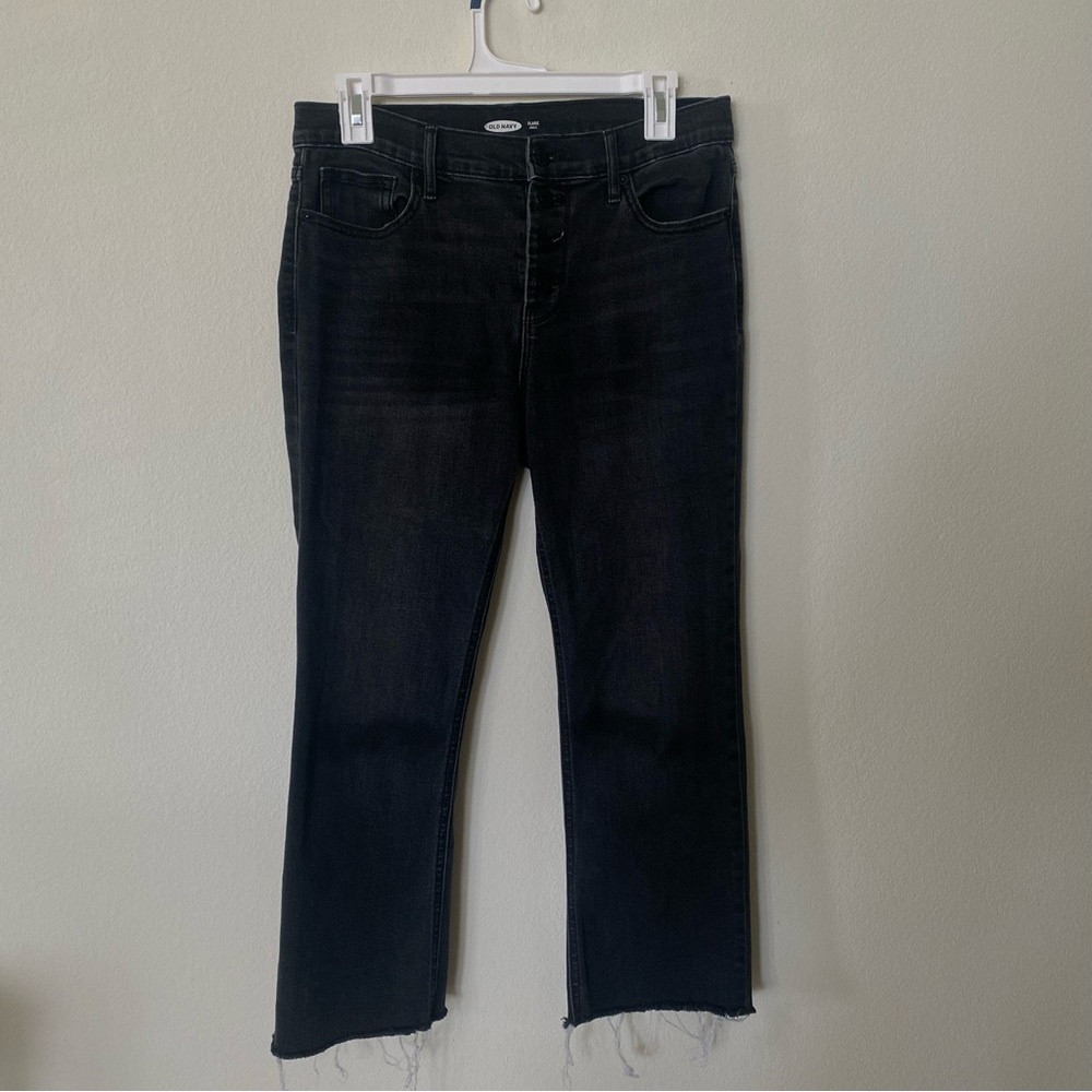Old Navy Flare ankle Jeans size 8 black